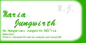 maria jungwirth business card